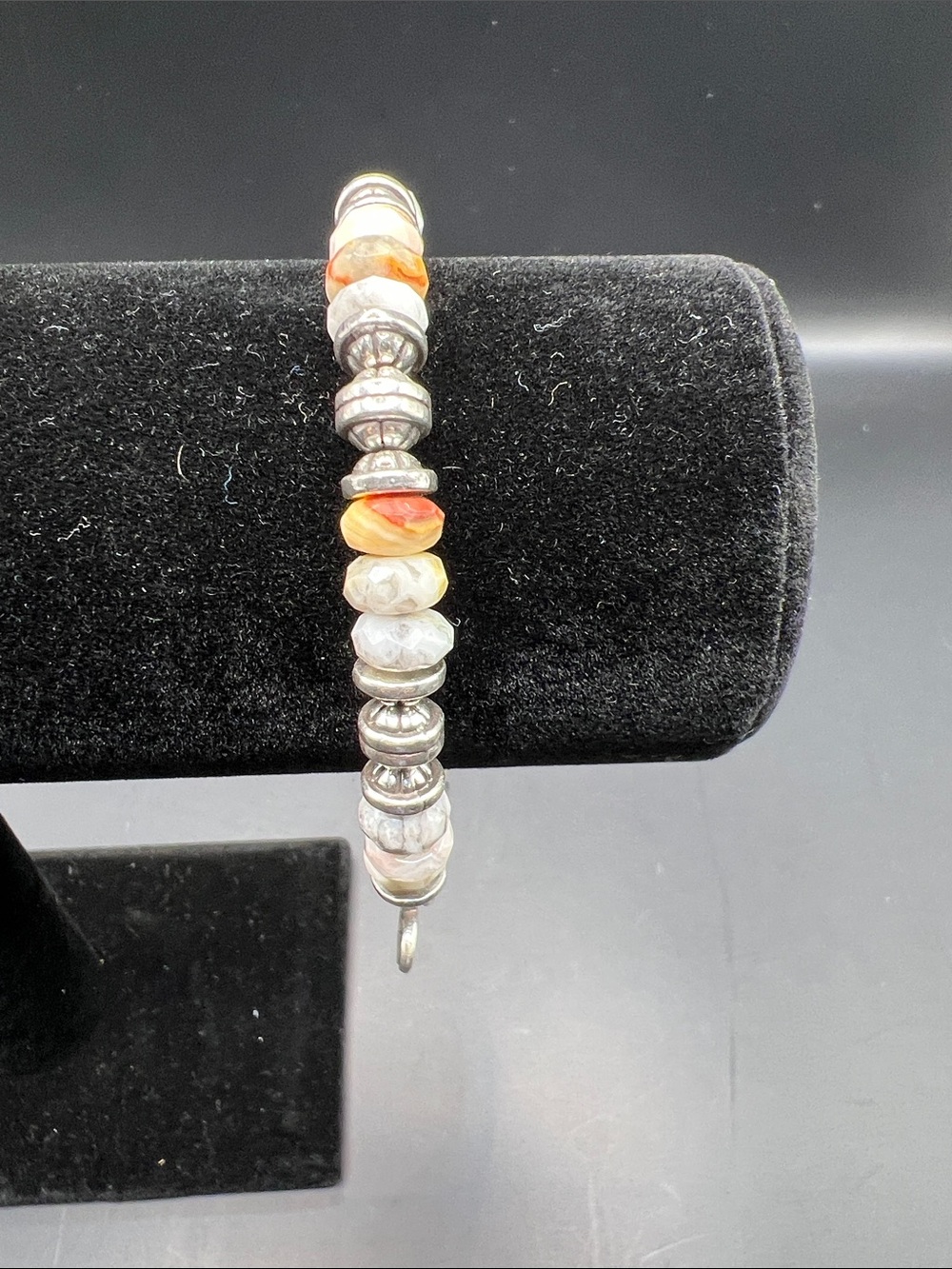 Brighton White and Tan Beaded Bracelet